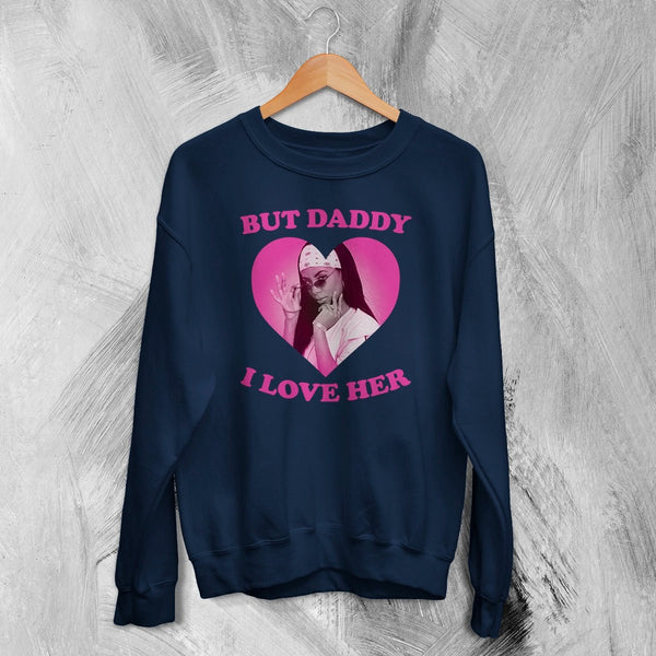 Aaliyah Lover Sweatshirt Love Aaliyah Bootleg Shirt Queen of Urban Pop Hip Hop Crewneck - Navy Blue - WorldWideShirt
