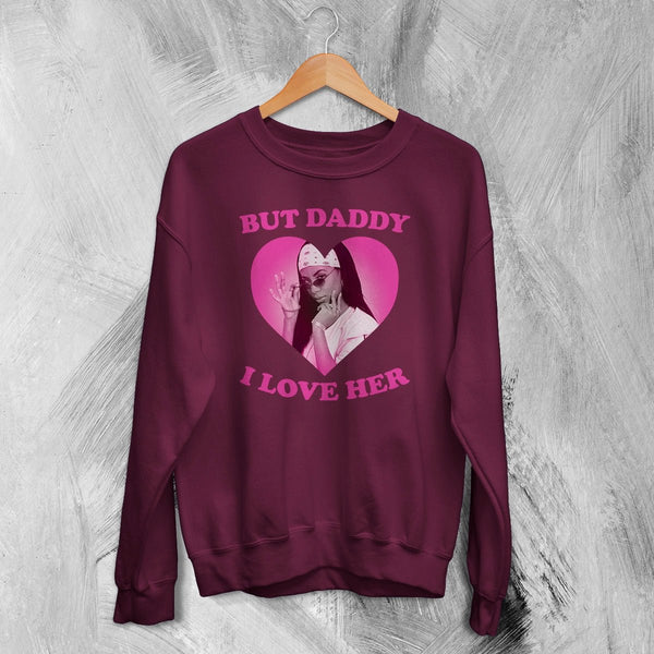 Aaliyah Lover Sweatshirt Love Aaliyah Bootleg Shirt Queen of Urban Pop Hip Hop Crewneck - Red Maroon - WorldWideShirt