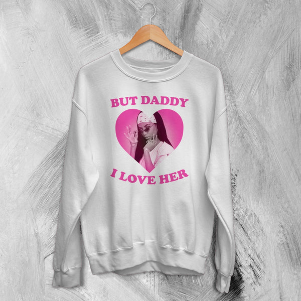 Aaliyah Lover Sweatshirt Love Aaliyah Bootleg Shirt Queen of Urban Pop Hip Hop Crewneck - White - WorldWideShirt