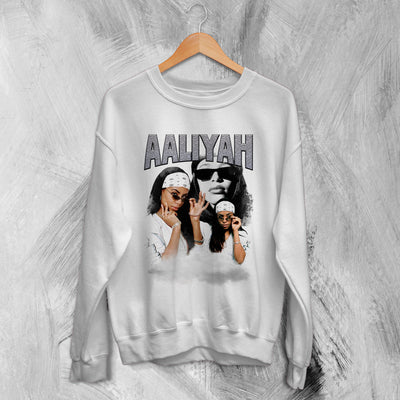 Aaliyah Sweatshirt Bootleg Hip Hop Sweater Queen of Urban Pop Merch - WorldWideShirt