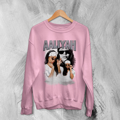 Aaliyah Sweatshirt Bootleg Hip Hop Sweater Queen of Urban Pop Merch - WorldWideShirt