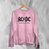 ACDC Logo Sweatshirt Back in Black AC/DC Sweater Rock Band Merch - WorldWideShirt