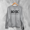 ACDC Logo Sweatshirt Back in Black AC/DC Sweater Rock Band Merch - WorldWideShirt