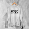 ACDC Logo Sweatshirt Back in Black AC/DC Sweater Rock Band Merch - WorldWideShirt