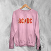 ACDC Logo Sweatshirt Blues Rock AC/DC Sweater Rock Band Music Merch - WorldWideShirt