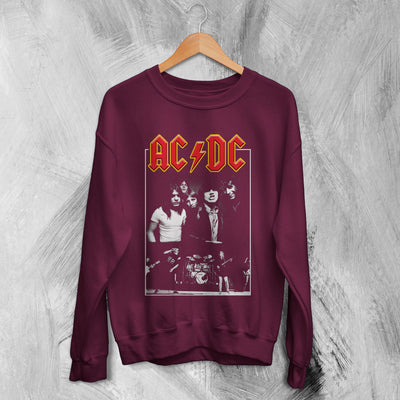 ACDC Sweatshirt AC/DC Heavy Metal Sweater Rock Band Music Merch - WorldWideShirt