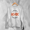 ACDC Sweatshirt High Voltage AC/DC Sweater Rock Band Music Merch - WorldWideShirt