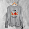 ACDC Sweatshirt High Voltage AC/DC Sweater Rock Band Music Merch - WorldWideShirt