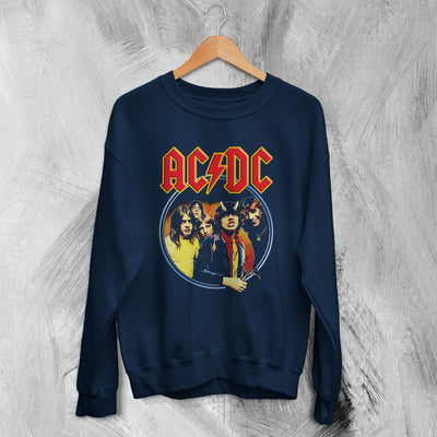 AC/DC Sweatshirt Highway to Hell ACDC Sweater Rock Band Merch - WorldWideShirt