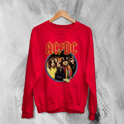 AC/DC Sweatshirt Highway to Hell ACDC Sweater Rock Band Merch - WorldWideShirt