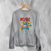 AC/DC Sweatshirt Plug Me In ACDC Sweater Heavy Metal Music Merch - WorldWideShirt