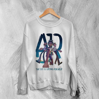 AJR Sweatshirt The DJ is Crying for Help Sweater Brothers Band Merchandise - WorldWideShirt