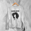 Alicia Keys Sweatshirt Vintage Singer Sweater Hip Hop Music Merchandise - WorldWideShirt