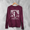 American Psycho Sanity Sweatshirt Movie Patrick Bateman Shirt Mask of Sanity Crewneck - Red Maroon - WorldWideShirt