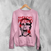 American Psycho Sweatshirt Patrick Bateman Psychopathic Ego Shirt Psycho Movie Crewneck - Light Pink - WorldWideShirt