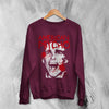 American Psycho Sweatshirt Patrick Bateman Psychopathic Ego Shirt Psycho Movie Crewneck - Red Maroon - WorldWideShirt