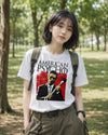 American Psycho T-Shirt Patrick Bateman Holding Axe Shirt Psycho Movie Tee - White - WorldWideShirt