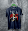 American Psycho T-Shirt Patrick Bateman Holding Axe Shirt Psycho Movie Tee - Navy Blue - WorldWideShirt
