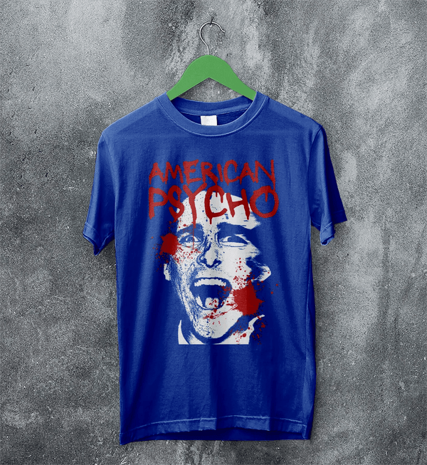 American Psycho T-Shirt Patrick Bateman Psychopathic Ego Shirt Psycho Movie Tee - Royal Blue - WorldWideShirt