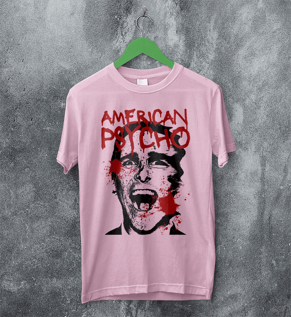 American Psycho T-Shirt Patrick Bateman Psychopathic Ego Shirt Psycho Movie Tee - Light Pink - WorldWideShirt