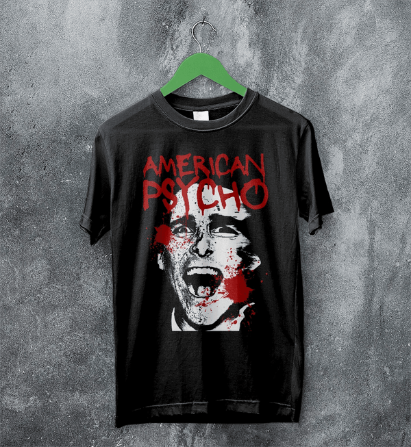 American Psycho T-Shirt Patrick Bateman Psychopathic Ego Shirt Psycho Movie Tee - Black - WorldWideShirt