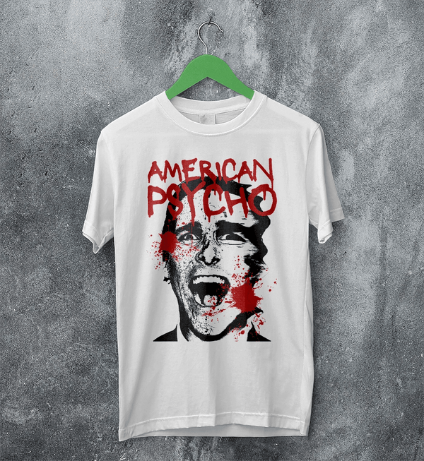 American Psycho T-Shirt Patrick Bateman Psychopathic Ego Shirt Psycho Movie Tee - White - WorldWideShirt