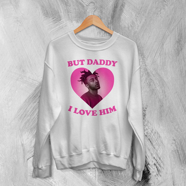 Amine Lover Sweatshirt Rapper Love Amine Shirt Rap Music Crewneck - White - WorldWideShirt