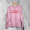 Amine Sweatshirt Rapper Ask Amine Shirt Rap Music Crewneck Hip Hop Streetwear - Light Pink - WorldWideShirt