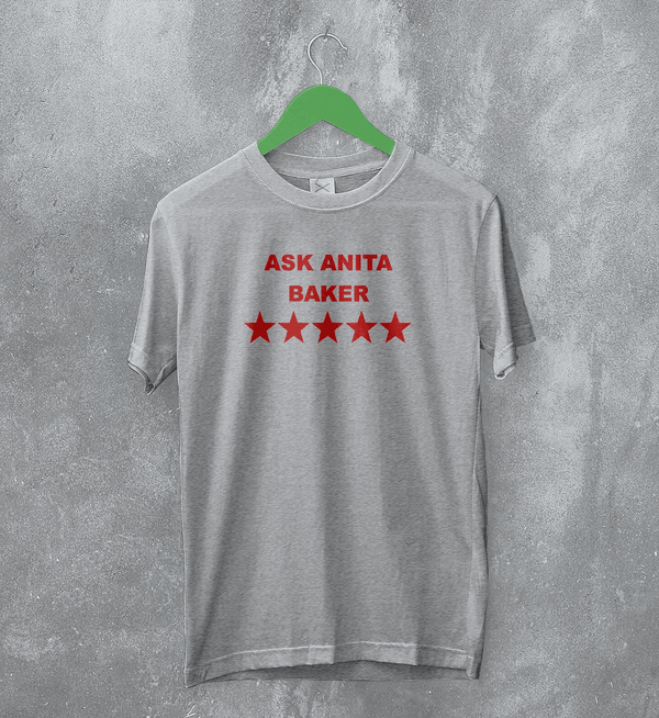 Anita Baker T-Shirt Jazz Ask Anita Baker Shirt Female American Music Tee - Sport Grey - WorldWideShirt