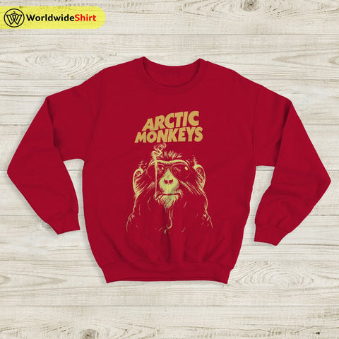Arctic Monkeys Smoking Monkey Sweatshirt Arctic Monkeys Shirt Music Shirt - WorldWideShirt