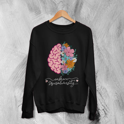 Autism Aceptance Sweatshirt Embrace Neurodiversity Sweater Autism GIft - WorldWideShirt