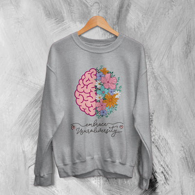 Autism Aceptance Sweatshirt Embrace Neurodiversity Sweater Autism GIft - WorldWideShirt