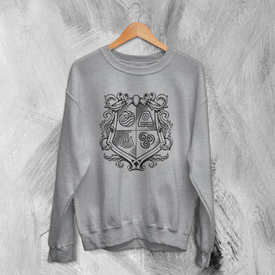 Avatar The Legend of Aang Sweatshirt Logo Element Sweater Anime Merch - WorldWideShirt