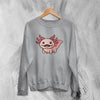 Axolotl Sweatshirt Animal Cartoon Sweater Cute Illustration Pet Lover - WorldWideShirt