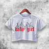 Baby Girl Crop Top Baby Girl Shirt Aesthetic Y2K Shirt - WorldWideShirt