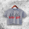 Baby Girl Crop Top Baby Girl Shirt Aesthetic Y2K Shirt - WorldWideShirt