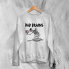 Bad Brains Sweatshirt Vintage Logo Skeleton Sweater Rock Band Merch - WorldWideShirt