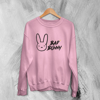 Bad Bunny Logo Sweatshirt Oasis Rapper Sweater Rap Streetwear - WorldWideShirt