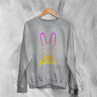 Bad Bunny Rabbit Logo Sweatshirt Bad Bunny Sweater Rapper Shirt - WorldWideShirt