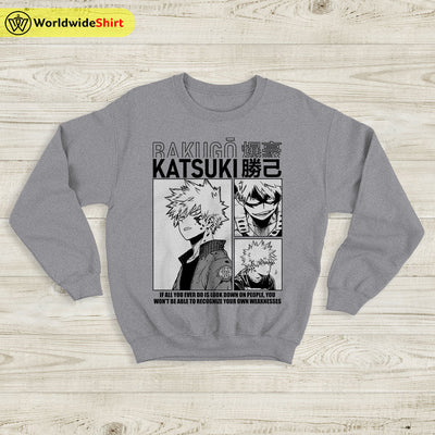 Bakugo Aesthetic Sweatshirt Boku No Academia Shirt BNHA Merch - WorldWideShirt