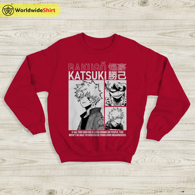 Bakugo Aesthetic Sweatshirt Boku No Academia Shirt BNHA Merch - WorldWideShirt