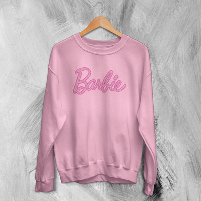 Barbie Sweatshirt From Pink Girly Sweater Barbie The Movie Merch - WorldWideShirt