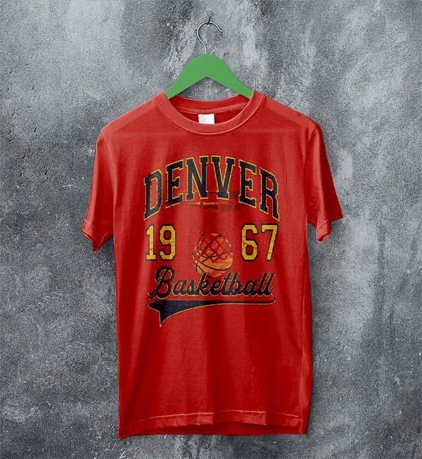 Basketball Since Forever T-shirt 1967 Denver Shirt University Merch - Red - WorldWideShirt
