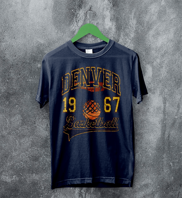 Basketball Since Forever T-shirt 1967 Denver Shirt University Merch - Navy Blue - WorldWideShirt