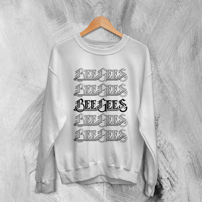 Bee Gees Logo Sweatshirt 70s Gibb Sweater 1970s Disco Bee Gees Merch - WorldWideShirt