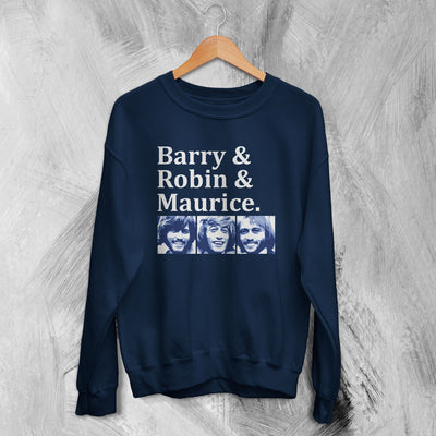 Bee Gees Sweatshirt Barry Robin Maurice Rare Design 70s Gibb Disco Sweater - WorldWideShirt