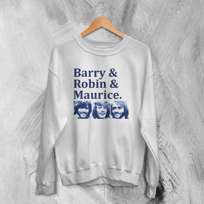 Bee Gees Sweatshirt Barry Robin Maurice Rare Design 70s Gibb Disco Sweater - WorldWideShirt