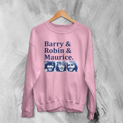 Bee Gees Sweatshirt Barry Robin Maurice Rare Design 70s Gibb Disco Sweater - WorldWideShirt