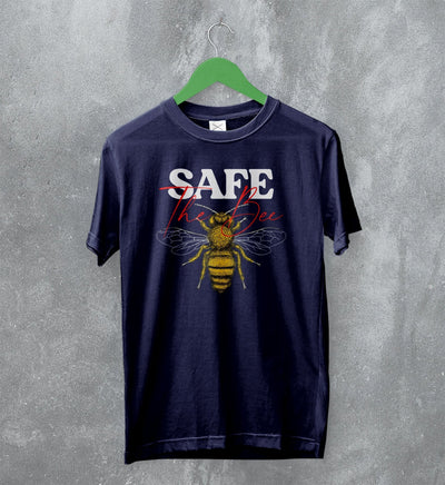 Bee T-Shirt Safe The Bee Shirt Wildlife Animal Illustration Gift - WorldWideShirt