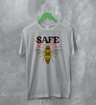 Bee T-Shirt Safe The Bee Shirt Wildlife Animal Illustration Gift - WorldWideShirt